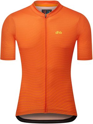 dhb Blok Short Sleeve Jersey - Glow - Vermillion Orange - XXL, Vermillion Orange